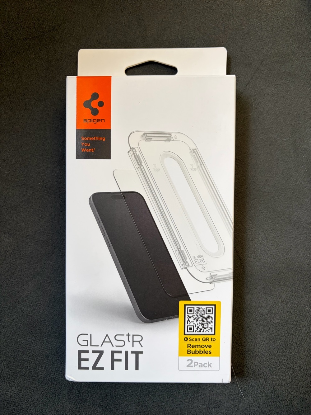IPHONE 15 + 16 Spigen GLAS.tR EZ Fit Tempered Glass Screen Protector - Black